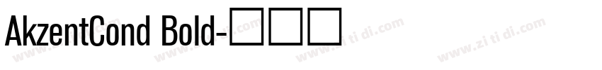 AkzentCond Bold字体转换